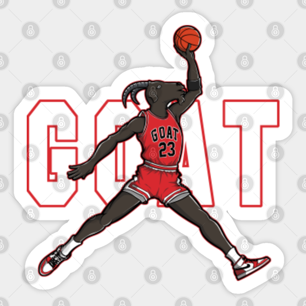 THE GOAT Basketball Sticker TeePublic